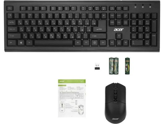Клавиатура+мышь Acer OKR120 Wireless черный (ZL.KBDEE.007)